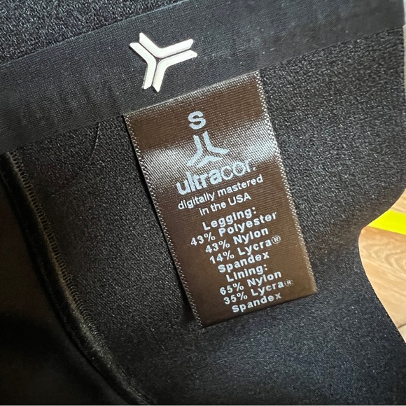 Ultracor Camo Star Leggings Black Green/Yellow Size Small Activewear compression - Picture 4 of 7